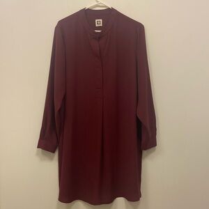 Burgundy Anne Klein Tunic